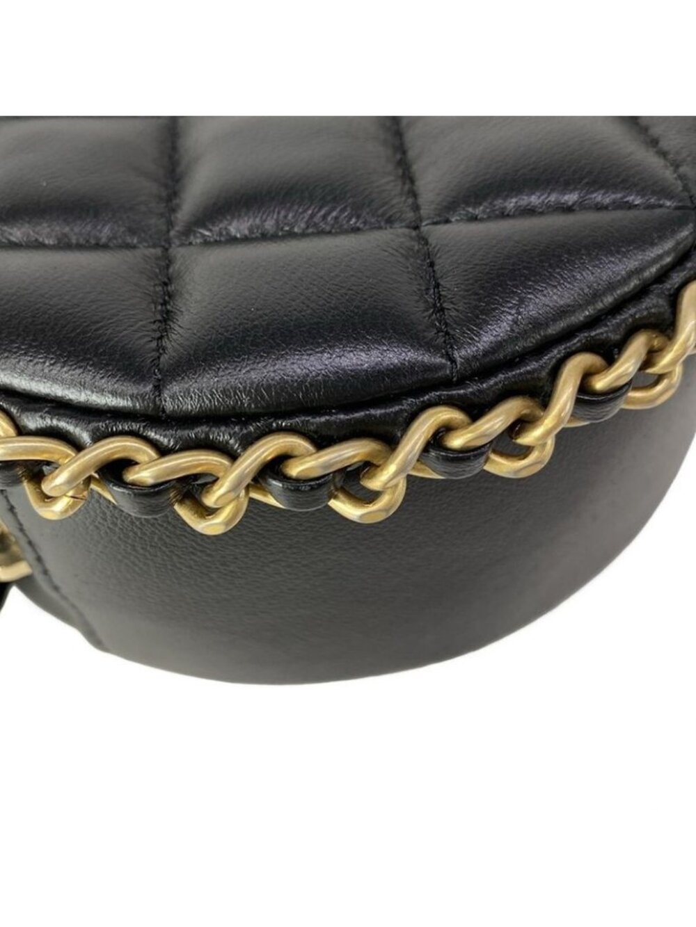 Chanel Shoulder Bag Classic Chain Clutch Quilted Black Vintage Gigold Lambskin - Picture 6 of 16
